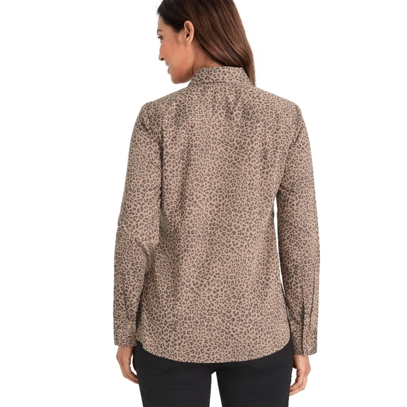 Chico's Animal Print Button Down Shirt - Picture 3 of 13